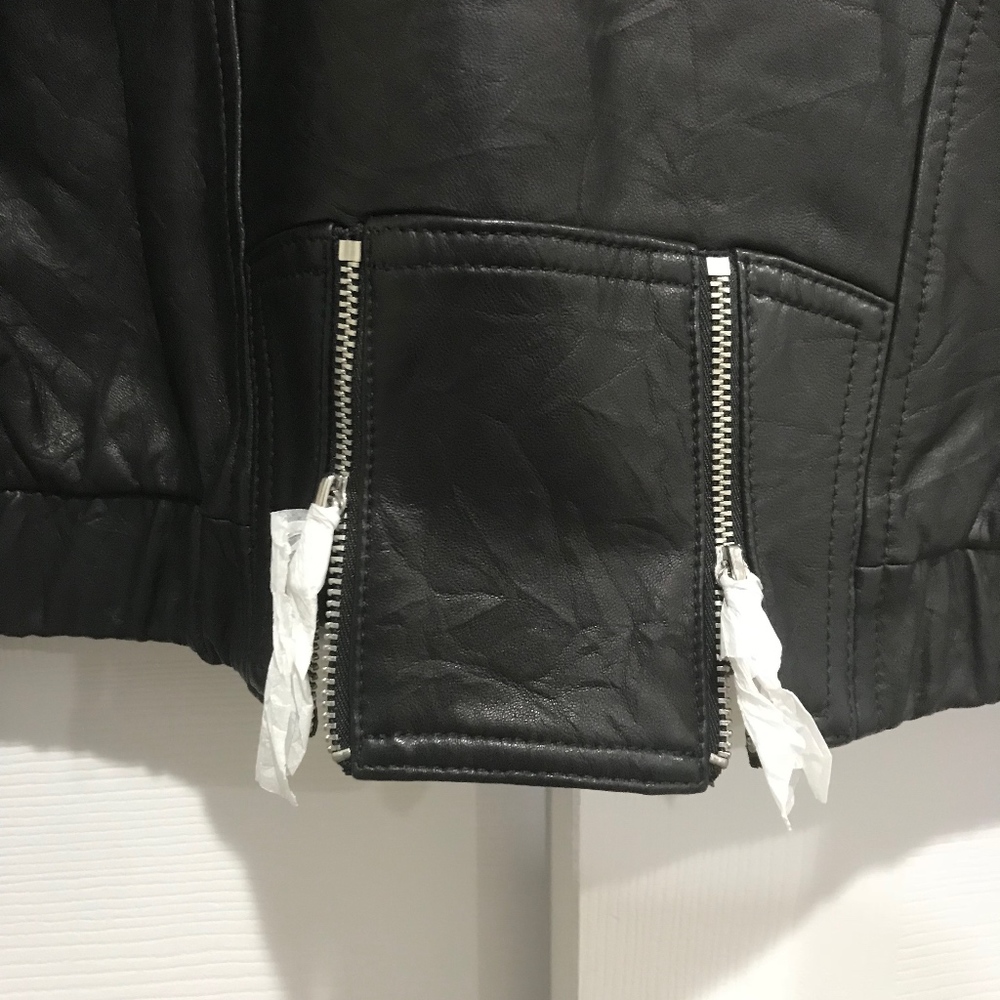 NWT PAIGE Gianna Black Leather Jacket sz S - Picture 6 of 8
